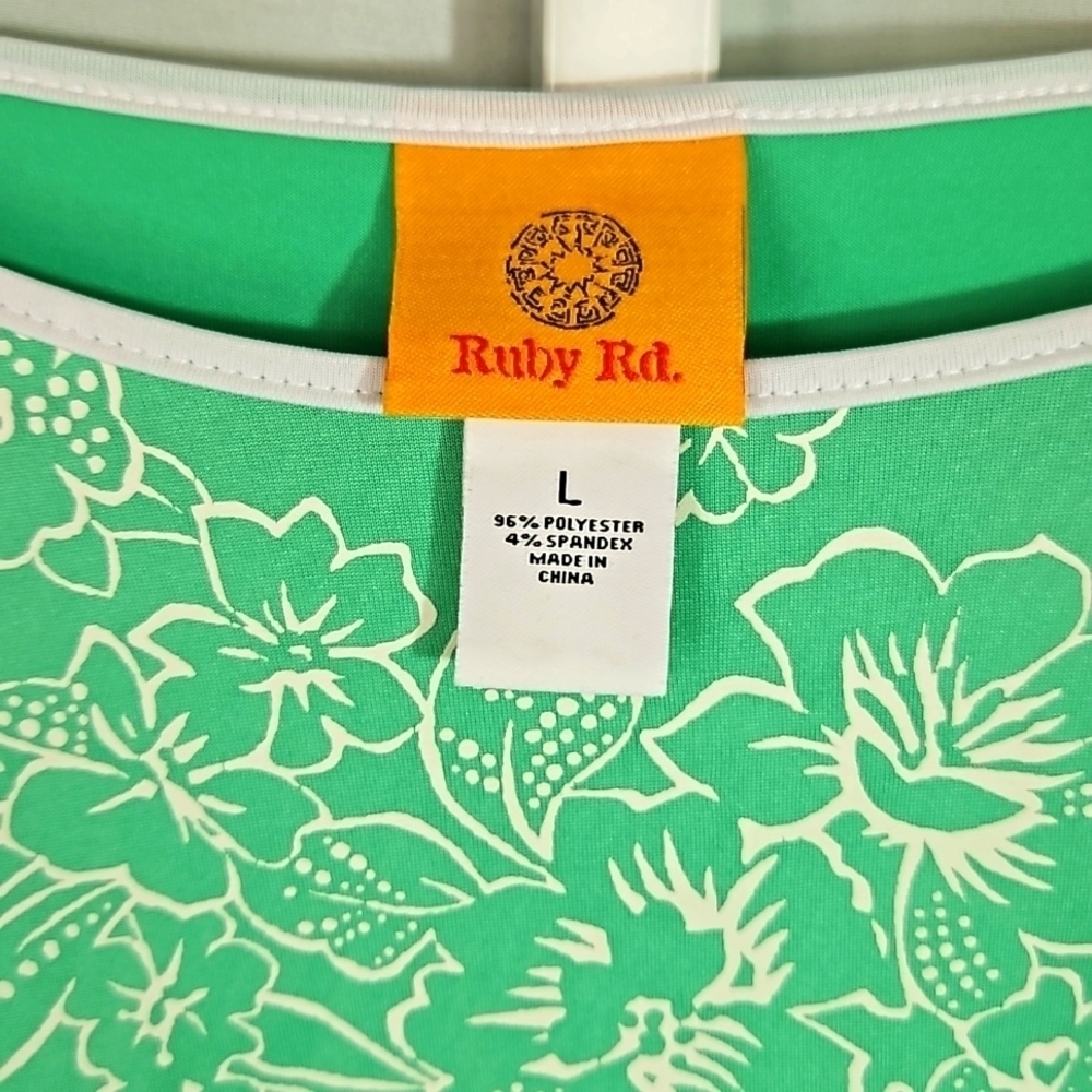 Ruby Rd Green Dress Size Large - Picture 3 of 7